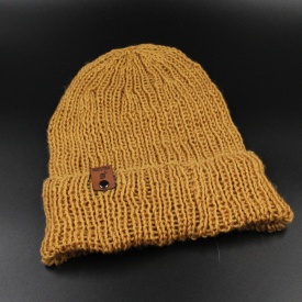 hat-unsiex-ribbed-knit-beanie-wool-gold-1