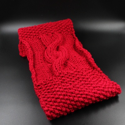 scarf-unisex-cabled-scarf-acrylic-red-1